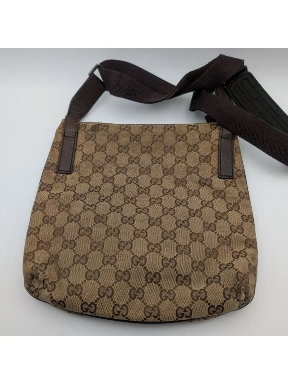Gucci GG Canvas Shoulder Bag Crossbody Brown - Picture 2 of 9